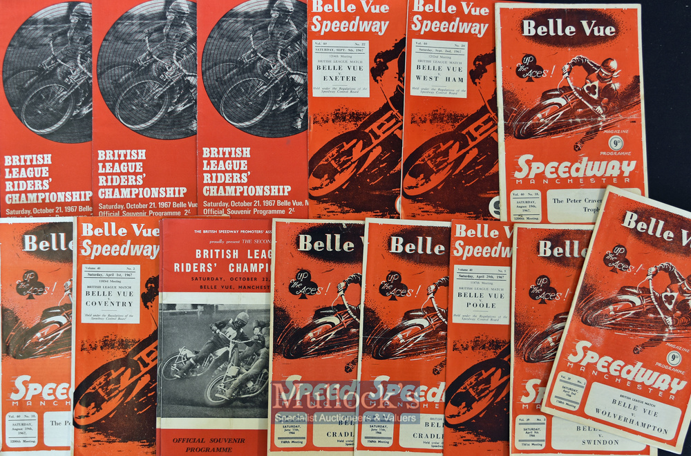 1968 Belle Vue Manchester Speedway 40th Anniversary programmes (26) to include International Test