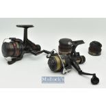2x Spinning reels with spare spools - Shimano Match 25 and a Browning 6510 both with spare spool