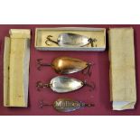 Collection 4x Hardy Bros Alnwick Graduated Lures – to incl 4x Extra Heavy Spoons with copper outside