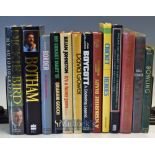 13 x Signed Cricket books from 1950s to 1990s – mostly autobiographies^ some tours^ et al to incl–