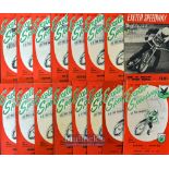 Collection of Exeter Falcons Speedway programmes from 1965 (21) incl mostly League I^ plus World