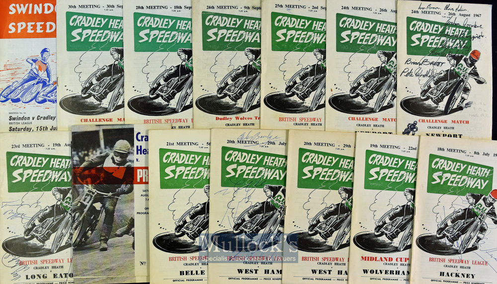 1967 Cradley Heath Speedway Programmes (34) –26/30 near complete run of home programmes missing 2^ - Image 2 of 2