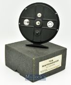 Grice & Young The Matchmaker centrepin trotting reel 4 1/4” in black with ventilated drum^ on/off