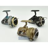 3x various ambidextrous spinning reels – 2x J.W Young & Sons “The Ambidex” casting reels one