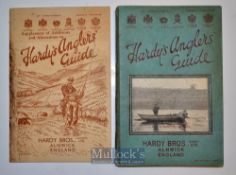 Hardy’s Angler’s Guide 1937 green cover with cloth spine^ covers^ front photograph together with the