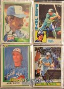Toronto Blue Jays Baseball signed trade cards from the 1970s to 2000s – 23 x Topps trade cards to