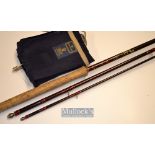 Very good Hardy “Graphite Salmon Fly Deluxe” Rod -15ft 4in 3pc line 10 # - with Fuji style lined