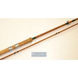 Fine Terry Neale Sevenoaks Kent -Avon split cane rod – 10ft 2pc with amber agate lined butt and