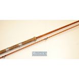 B James and Son England “Richard Walker Mk. IV” Rod - 10ft 2in 2pc split cane Avon rod^ amber