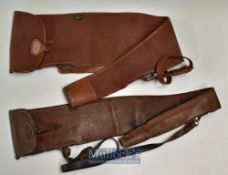 2x Brady Gun Sleeves – full leather gun sleeve together with leather and canvas gun sleeve – both