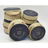 Hardy Bros Alnwick Zip Cases (6) all blue and cream^ with 4x medium to large and 2x smaller sized