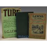 3x Books on The Management and Development of Lawn Tennis Courts^ Golf Greens^ Cricket Grounds^