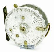 Hardy Bros Alnwick “The Longstone” 4” alloy trolling reel c.1925 – with two rows of perforations^