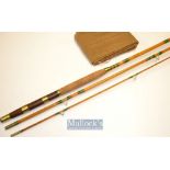 Fine W.B Clark^ Redditch Worcs whole cane greenheart combination rod – 10ft 6in 3pc with white