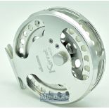 Okuma Kennet K-1002 centrepin trotting reel 4 3/8” in silver finish^ twist on/off check^