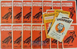 Collection of Plymouth Speedway Programmes mostly from 1968 (50) – but incl v Newcastle ’61 (