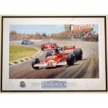 James Hunt 1976 Formula 1 World Champion signed limited edition by Tony Smith-“British Greats”