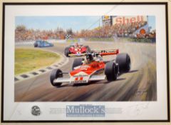 James Hunt 1976 Formula 1 World Champion signed limited edition by Tony Smith-“British Greats”