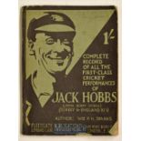 Jack Hobbs Cricket Book – small pocket size title “ Jack Hobbs-complete record of all the first