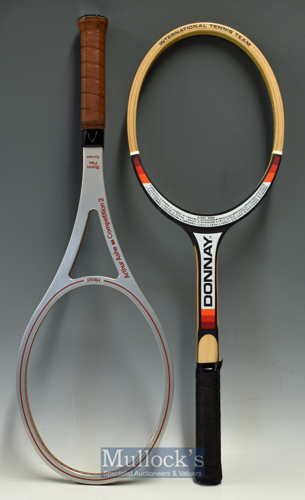 2x Good Endorsed Modern Tennis Rackets – Head “Arthur Ashe Competition 2” Boron Flex slight wear - Image 2 of 2