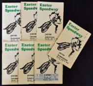 Collection of Exeter Falcons Speedway programmes from 1966 (21) - mostly League I^ plus England v