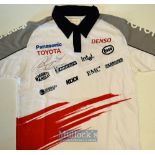 Ralph Schumacher Panasonic Toyota Formula One signed shirt – official Panasonic Toyota shirt