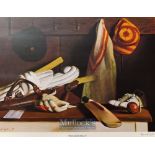 1989 MCC Cricket signed ltd ed print by Harriet Gosling – titled ‘The Essentials’ signed in pencil