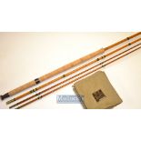 Fine Hardy Bros Alnwick “The Dapping” whole cane and greenheart fly rod ser. no. G32556- – 14ft
