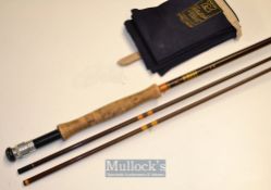 House of Hardy Glass Fibre Trout fly rod - 9ft 2pc c/w an additional spare tip line 6#^ alloy