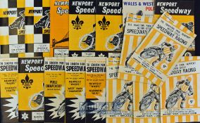 Collection of Newport “Wasps” Speedway Programmes from 1964 to 1974 (50) – 6x 1964 to incl