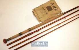 J Forrest & Sons Kelso spliced salmon rod: 13ft 3pc greenheart with spare tip with brass sliding