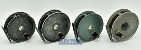 3x J.W Young & Sons Condex fly reels to include 3 3/8” diameter mottled finish^ 2x 3 ¼” diameter