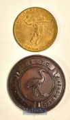 2x Interesting 1930s Tennis Token and Medal – ‘Golden Tennis Medal’ Brass Token issued by American