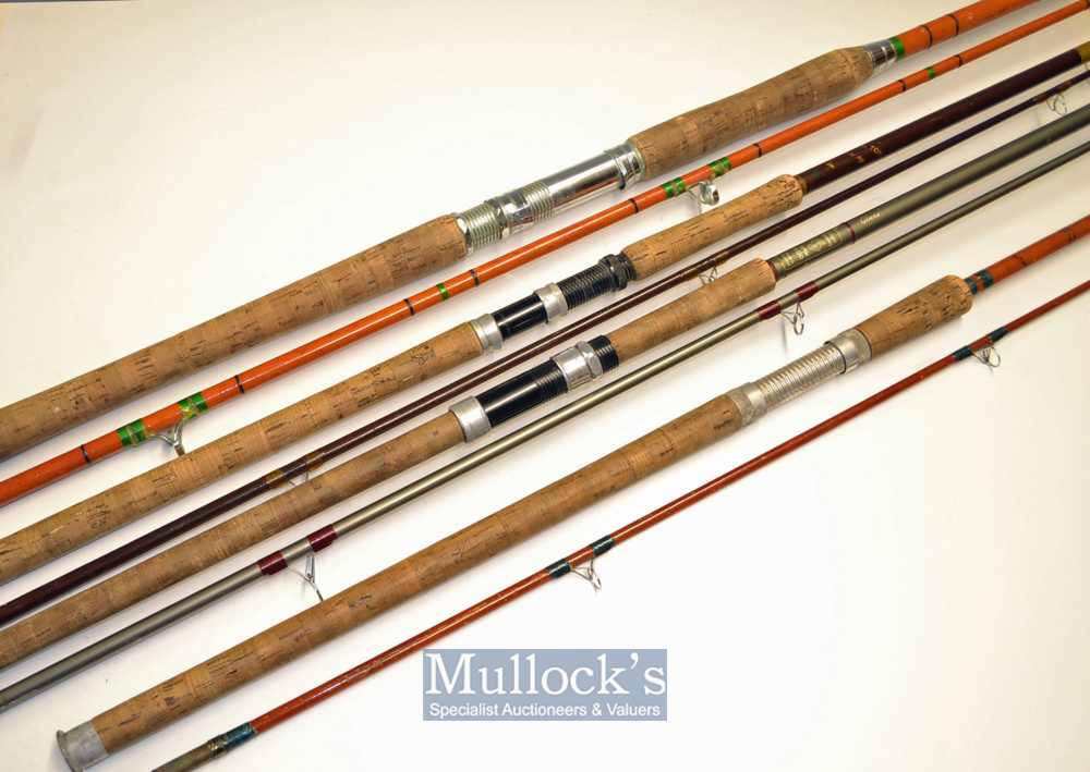 Various Big Game^ Sea and other spinning rods (4): to include a good Edgar Sealey “Spin Rod” 10ft