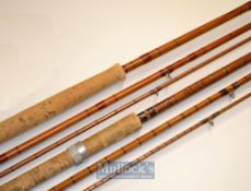 Hardy Bros Alnwick and Aspindales Redditch split cane rods (2) both in need of sympathetic