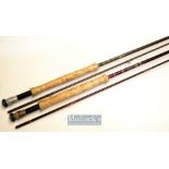 2x Hardy “The Hardy Graphite” 10ft trout fly rods – to incl The Deluxe both line 9/10# - one with
