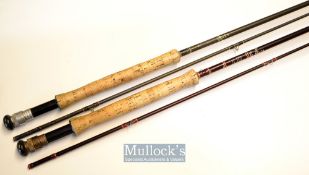 2x Hardy “The Hardy Graphite” 10ft trout fly rods – to incl The Deluxe both line 9/10# - one with