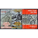 Collection of World Championship Team Cup Final Speedway programmes from late 1960s early ‘70s –