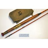 Early Hardy Bros Alnwick split cane trout fly rod ser. no.20365 -10ft 2pc - clear agate lined butt