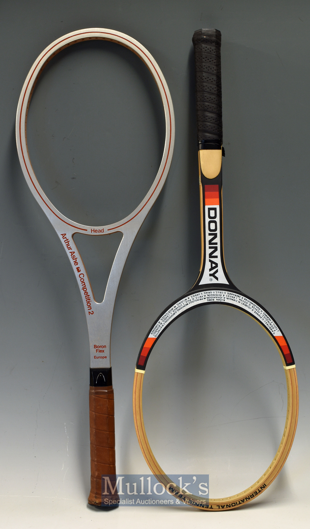 2x Good Endorsed Modern Tennis Rackets – Head “Arthur Ashe Competition 2” Boron Flex slight wear