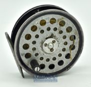 Fideliter trout fly fishing reel stamped “3 7/16” Reel – No AFR 1” to the back plate^ black