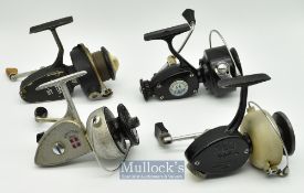 Interesting selection of Fixed Spool Reels (4) – Abu 444 black and grey finish^ folding handle run