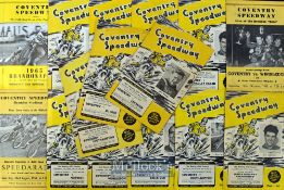 Collection of Coventry Speedway programmes from 1958- 1965 (17) – mostly National League^ World