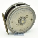 Hardy Bros Alnwick The Uniqua Dup Mk. II 3 3/8” alloy trout fly reel - stamped 24245 & 3261^