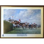 The Grand National signed colour print– titled “Bechers Brook” by Alan Fearnley and signed by (Lord)