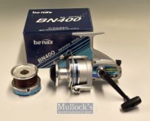 Banax BN400 spinning reel with spare spool with anodized spool^ full bail^ folding handle^ aluminium