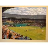 Wimbledon Lawn Tennis Championship signed ltd ed colour print by Edward Dawson titled The Centre