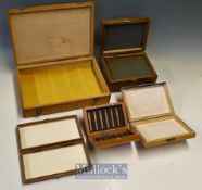 Selection of Various Wooden Fly reservoirs (5) - mixed styles and sizes the largest measures