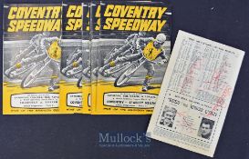 Collection of Coventry Speedway Programmes from 1968 to 1970 (30) mostly duplicates with heavy