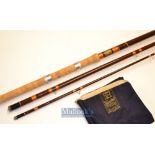 Fine Hardy “Matchmaker” Fitalite course rod – 12ft 3pc with amber lined butt and tip guides-25.5”